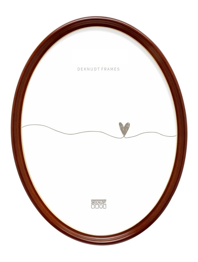 deknudt frames Cadre photo ovale noyer résine S100H1