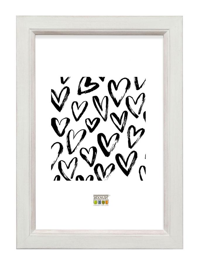 deknudt frames Cadre photo peint à la main en blanc S42LF1
