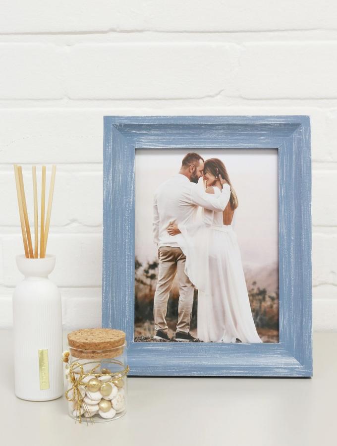 Deknudt Frames Cadre Photo Peint à La Main En Bleu S67UF6