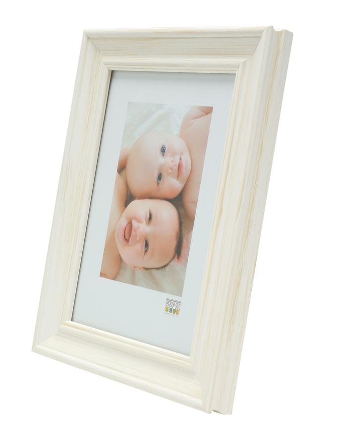 Deknudt Frames Cadre Photo Peint Blanc En Style Rustique S46LF1