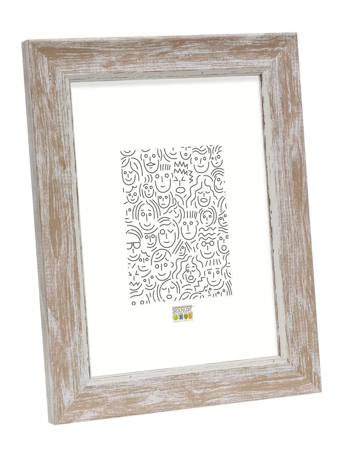 deknudt frames Cadre photo peint en beige avec biseau assorti S45WF3