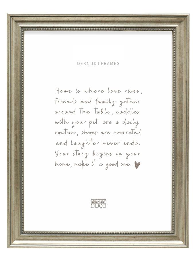 Deknudt Frames Cadre Photo Retro En Couleur Argenté Avec Filet De Perles S45HD1