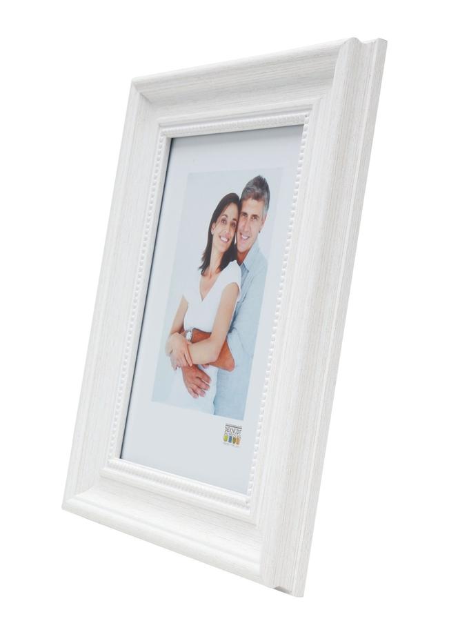 Deknudt Frames Cadre Photo Retro En Couleur Blanc Avec Filet De Perles S45HF1
