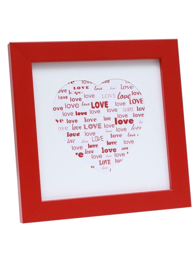 deknudt frames Cadre photo rouge avec motif coeur S45SK4 LOVE