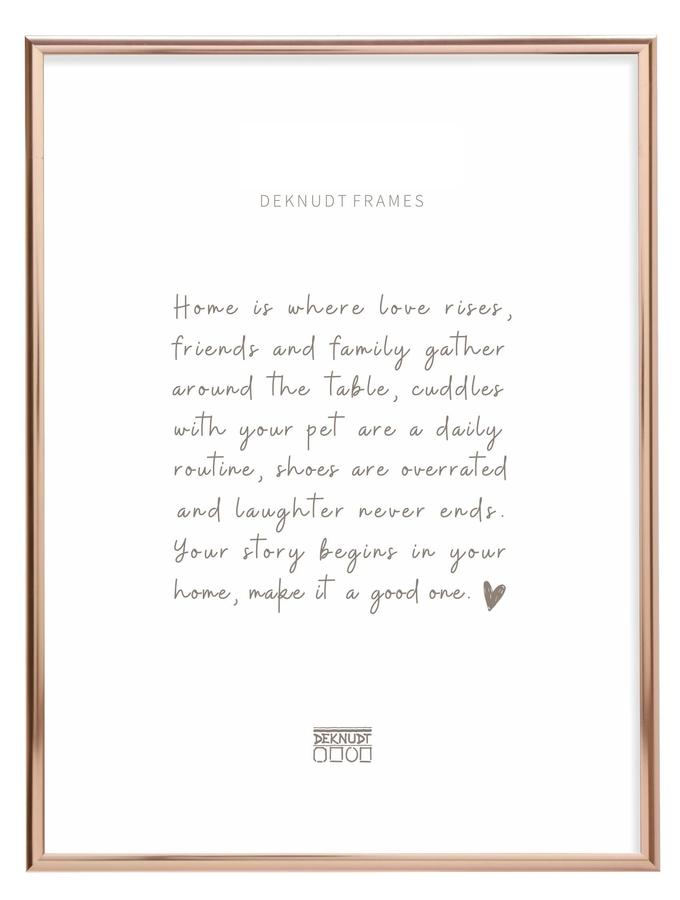 Deknudt Frames Cadre Photo Simple En Aluminium Couleur Doré Rose S027A5