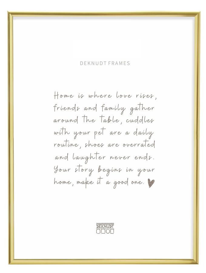 Deknudt Frames Cadre Photo Simple En Aluminium Couleur Doré S027A4