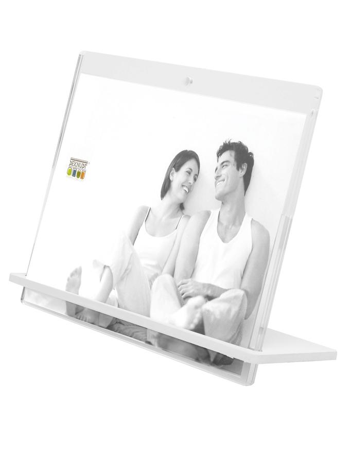 Deknudt Frames Cadre Photo Transparent 5 4mm D'épaisseur Avec Support Blanc S58SD1