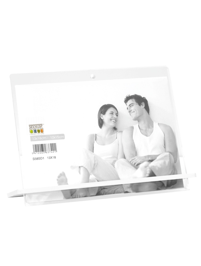 deknudt frames Cadre photo transparent 5 4mm d'épaisseur avec support blanc S58SD1