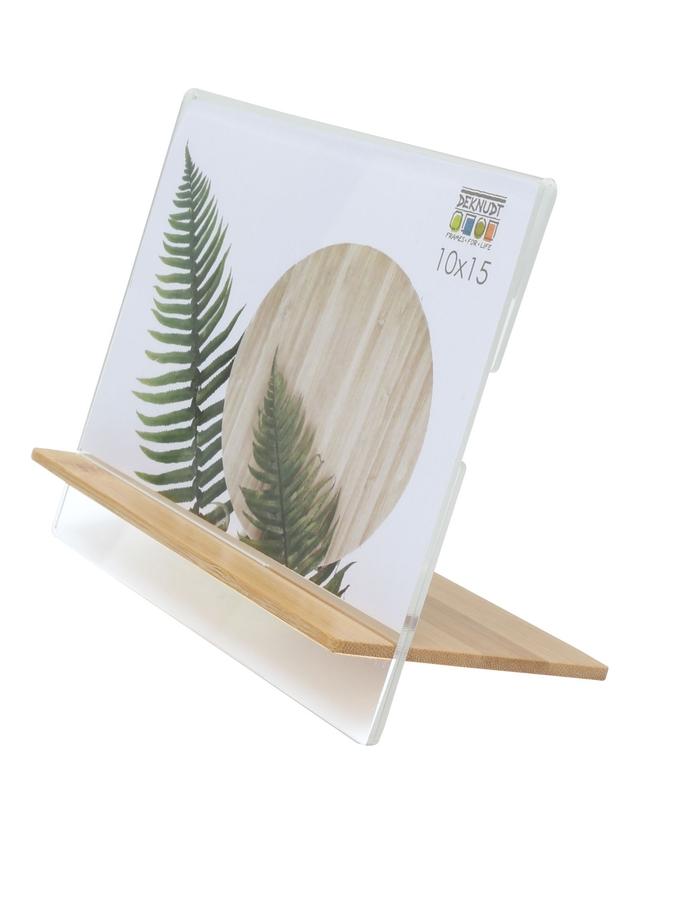 Deknudt Frames Cadre Photo Transparent En Résine Avec Support En Bois Naturel S58RX1