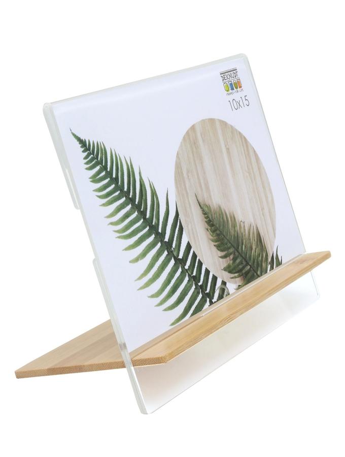 deknudt frames Cadre photo transparent en résine avec support en bois naturel S58RX1