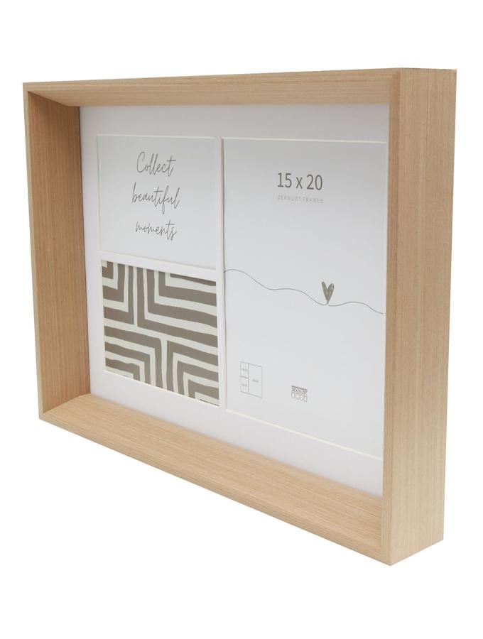 Deknudt Frames Cadre Pour 3 Photos - Couleur Bois Clair - épuré - Multivue - Bois - FSC Mix WB-COC-001906 S68YH1 G3