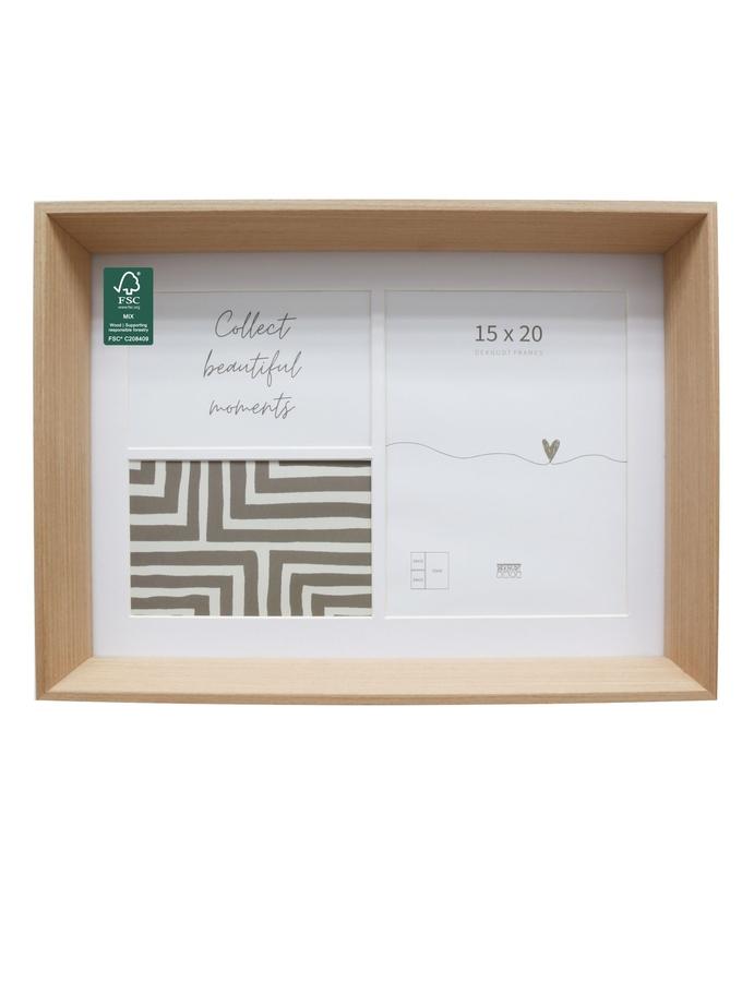 deknudt frames Cadre pour 3 photos - couleur bois clair - épuré - multivue - bois - FSC Mix WB-COC-001906 S68YH1 G3