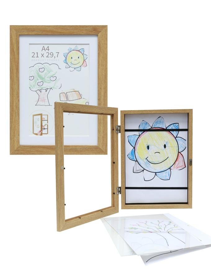 deknudt frames Cadre pour dessins d'enfants - couleur bois naturel - format A4 S65EH1 E