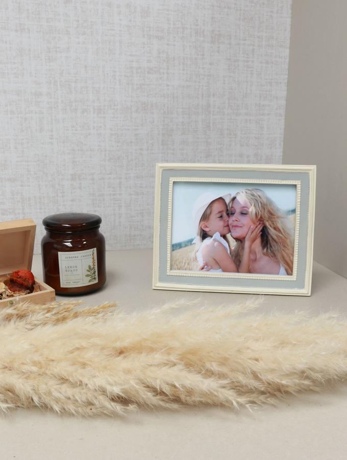 Deknudt Frames Cadre Retro Gris Avec Biseau Blanc S66PL1