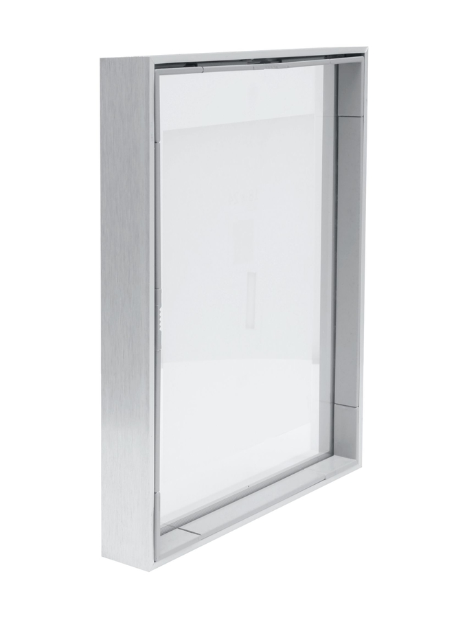 Deknudt Frames Cadre Verre Avec Bord Alu En Couleur Argenté Et Avec Effet Photo Flottant S028D1