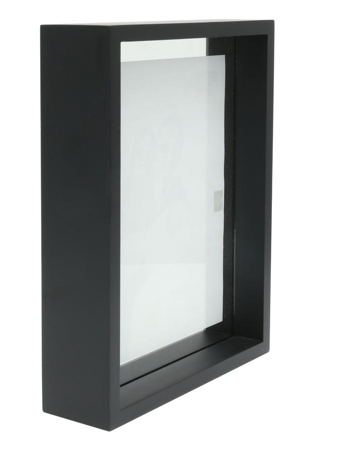 Deknudt Frames Cadre Verre Avec Bord Bois Noir Et Avec Effet Photo Flottant S68SK2