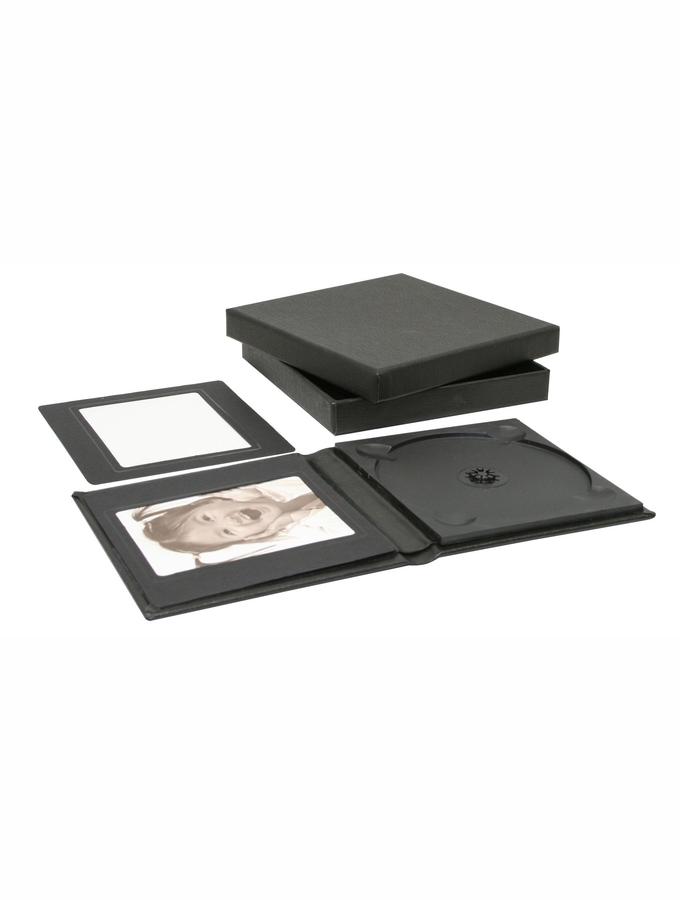 deknudt frames Boîte pour DVD noir cuir S66DJ2