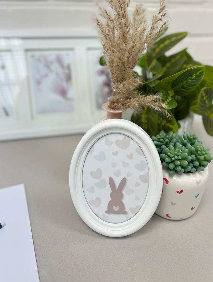 Deknudt Frames Cadre Photo Ovale Blanc S100F1