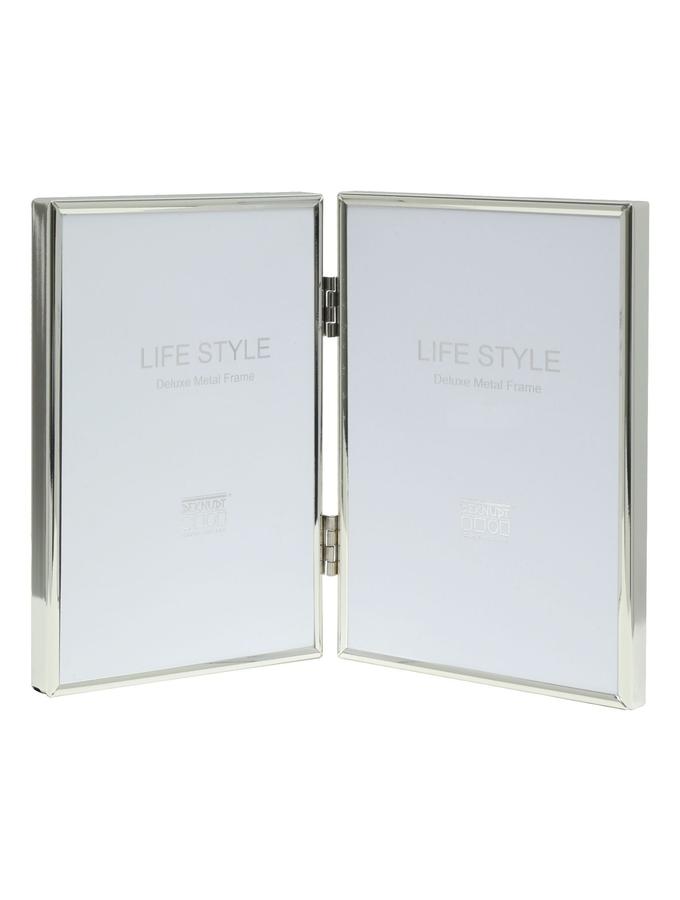 deknudt frames Diptyque avec encadrement fin en métal en couleur argenté brillant S58MT4