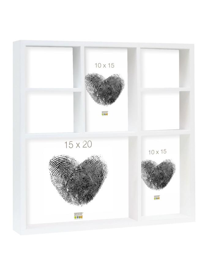 deknudt frames Etagère en blanc avec 7 compartiments S66XL1 E7