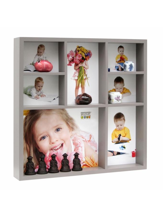 Deknudt Frames Etagère En Taupe Avec 7 Compartiments S66XL9 E7