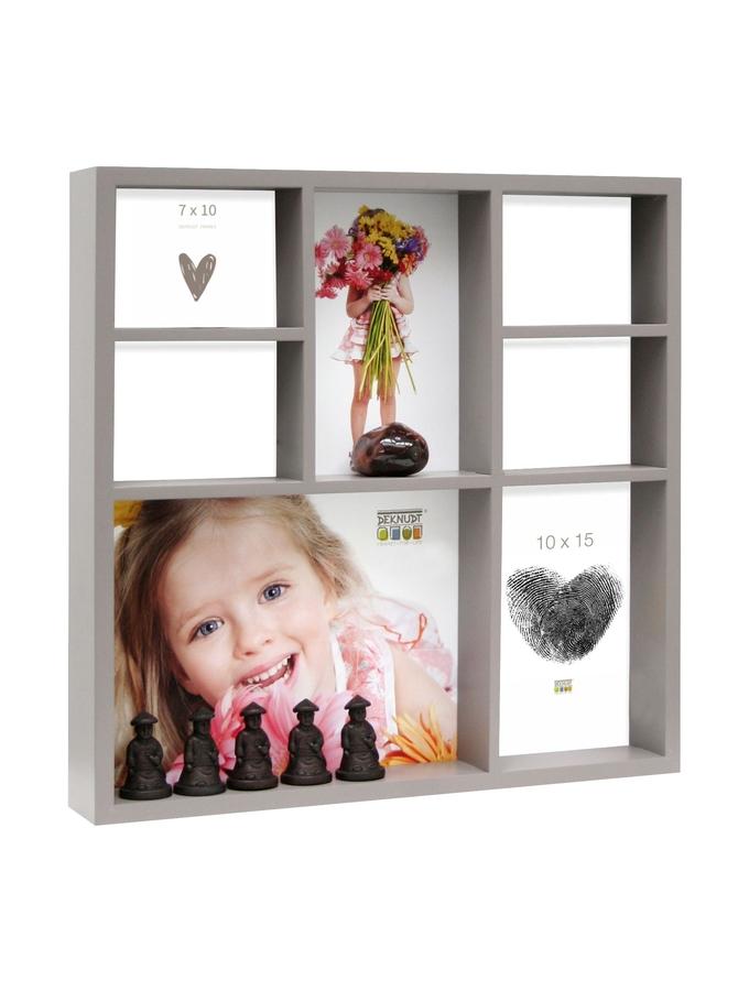 deknudt frames Etagère en taupe avec 7 compartiments S66XL9 E7