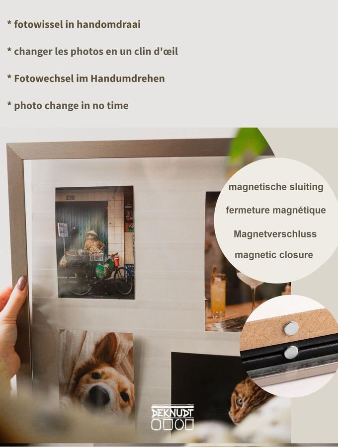 Deknudt Frames Gallerina En Argenté Pour Une Collage Photo Sans Couper Et Coller S41VD1 GA