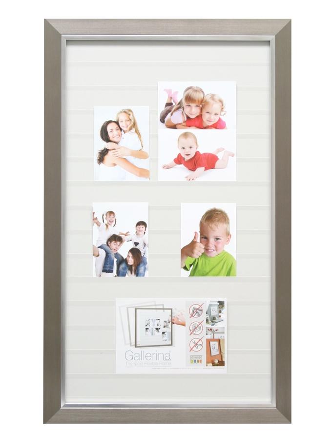 deknudt frames Gallerina en argenté pour une collage photo sans couper et coller S41ND1 G