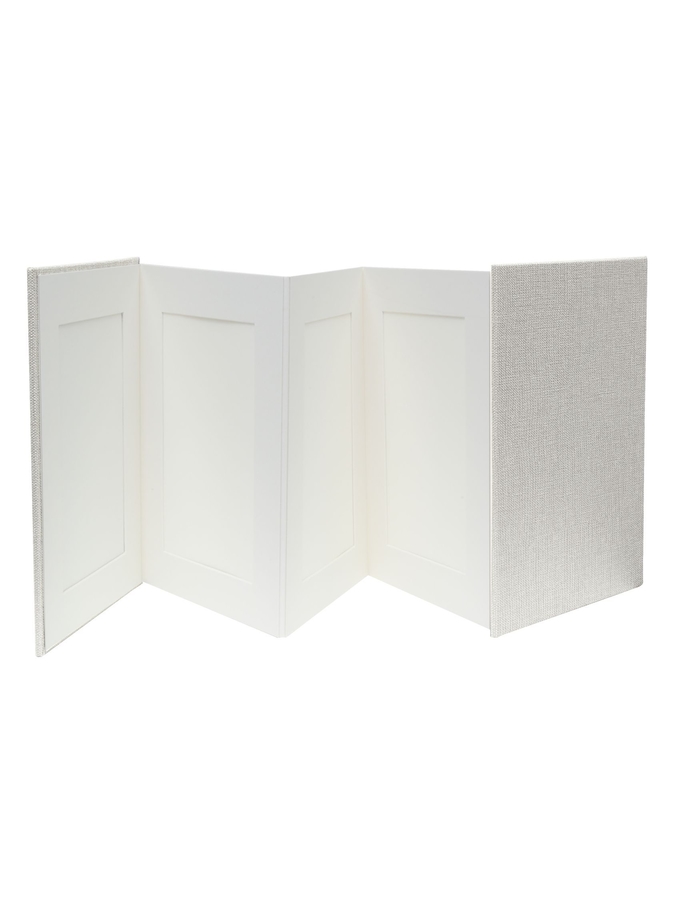 Deknudt Frames Leporello Avec Couverture En Look Tissu Gris A66DC7 8PH