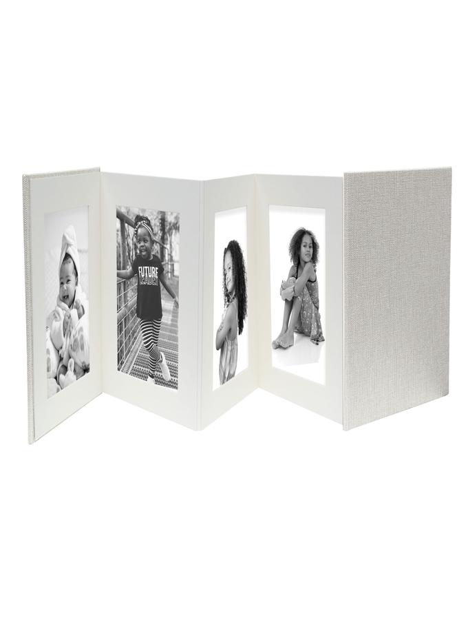 deknudt frames Leporello avec couverture en look tissu gris A66DC7 8PH