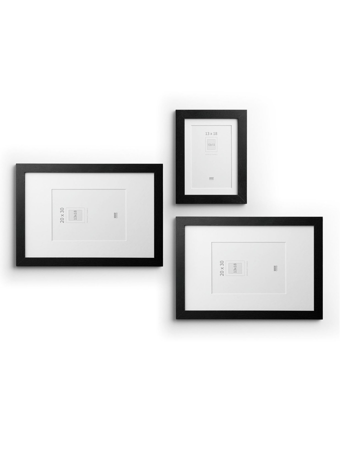 Deknudt Frames Lot De 3 Cadres Photo Noir Pour Mur De Photos S66KF2 WALL3