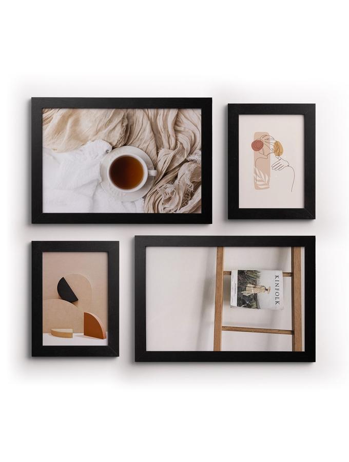 deknudt frames Lot de 4 cadres photo noir pour mur de photos S66KF2 WALL4