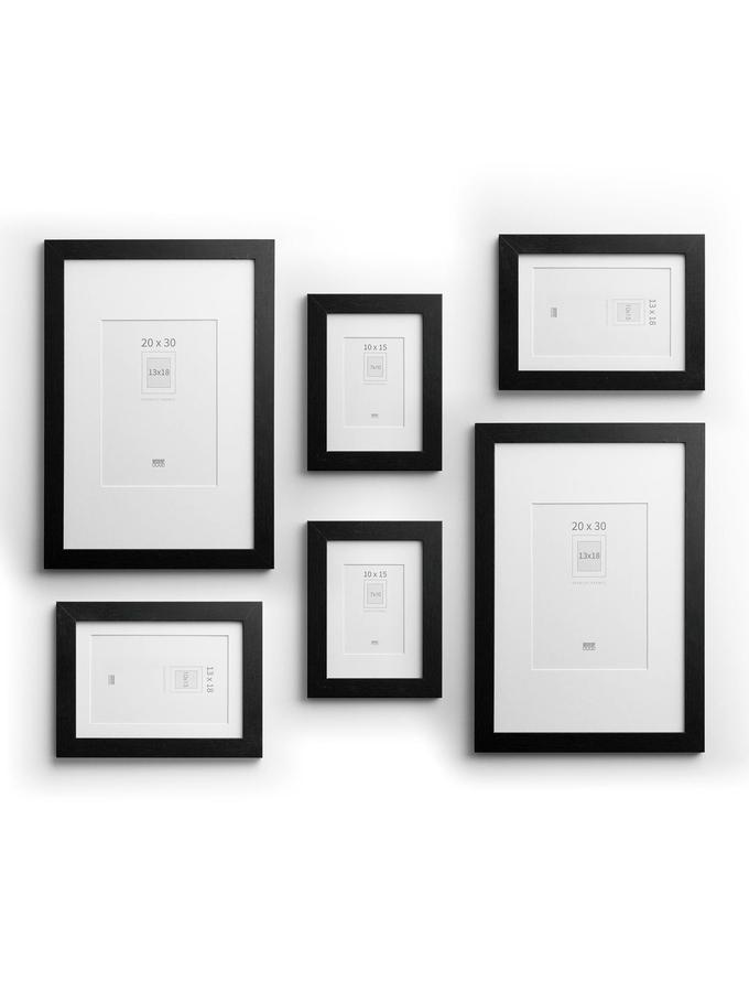 Deknudt Frames Lot De 6 Cadres Photo Noir Pour Mur De Photos S66KF2 WALL6