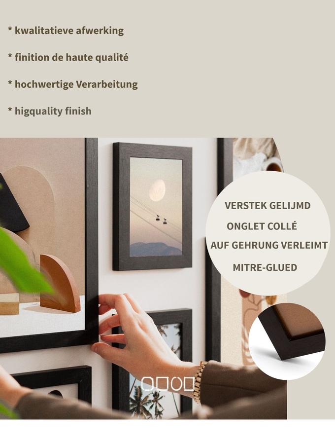 Deknudt Frames Lot De 6 Cadres Photo Noir Pour Mur De Photos S66KF2 WALL6