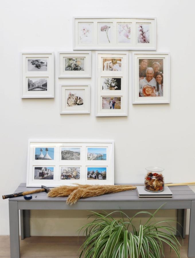 Deknudt Frames Multivue Blanc Avec Passe-partout Double Pour 4 Photos S65KK1 P4