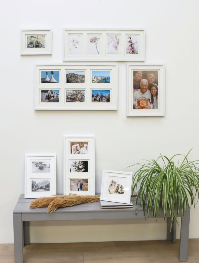 Deknudt Frames Multivue Blanc Avec Passe-partout Double Pour 4 Photos S65KK1 P4