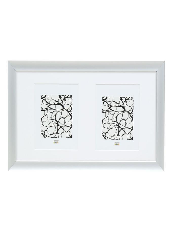 deknudt frames Multivue couleur argenté en aluminium pour 2 photos S021D1 P2