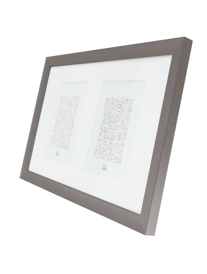 Deknudt Frames Multivue Couleur Gris En Aluminium Pour 2 Photos S021D7 P2