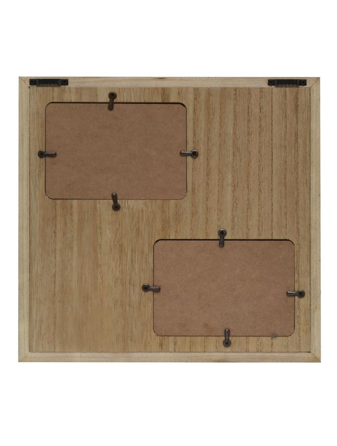 Deknudt Frames Multivue En Blanc Avec Passe-partout En Bois Pour 2 Photos S67TS3 E2