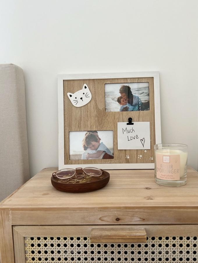 Deknudt Frames Multivue En Blanc Avec Passe-partout En Bois Pour 2 Photos S67TS3 E2