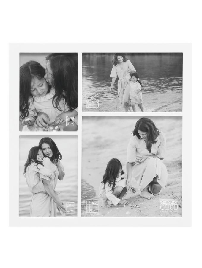 deknudt frames Multivue en blanc pour 4 photos S68WB1 G4