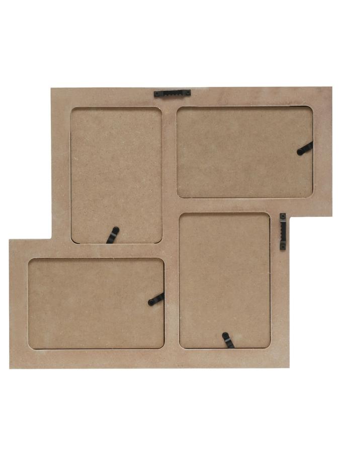 Deknudt Frames Multivue En Blanc Rustique Pour 4 Photos S67TM1 P4