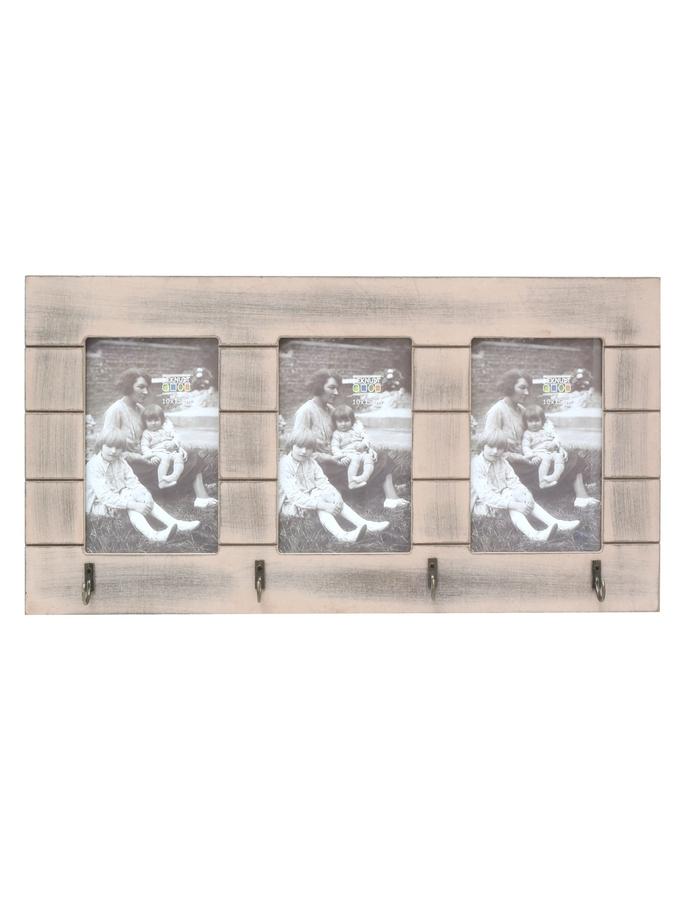 deknudt frames Multivue en bois gris style rustique pour 3 photos S67TH7 E3