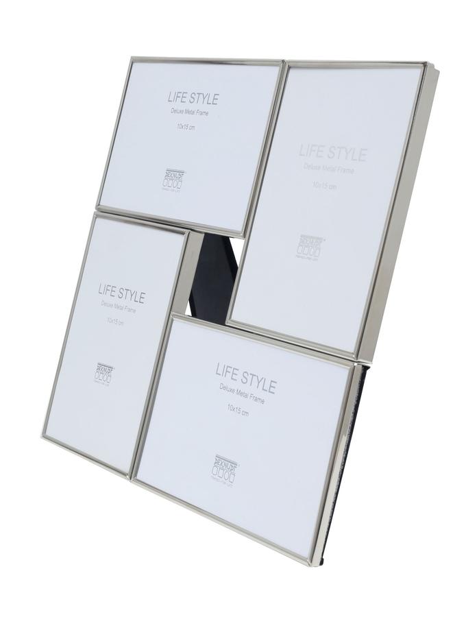 Deknudt Frames Multivue En Couleur Argenté Brillant Pour 4 Photos S58MS1 P4
