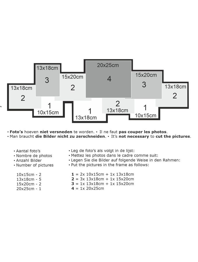 Deknudt Frames Multivue En Couleur Argenté Pour 10 Photos S65SL3