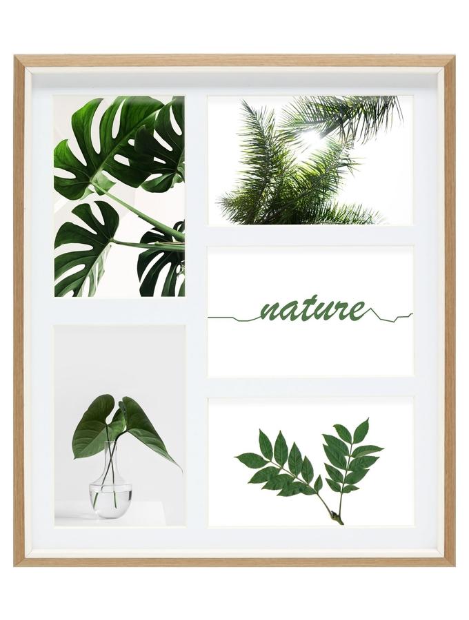 Deknudt Frames Multivue En Couleur Bois Avec Biseau Blanc Et Passe-partout Pour 5 Photos S46WG4 P5