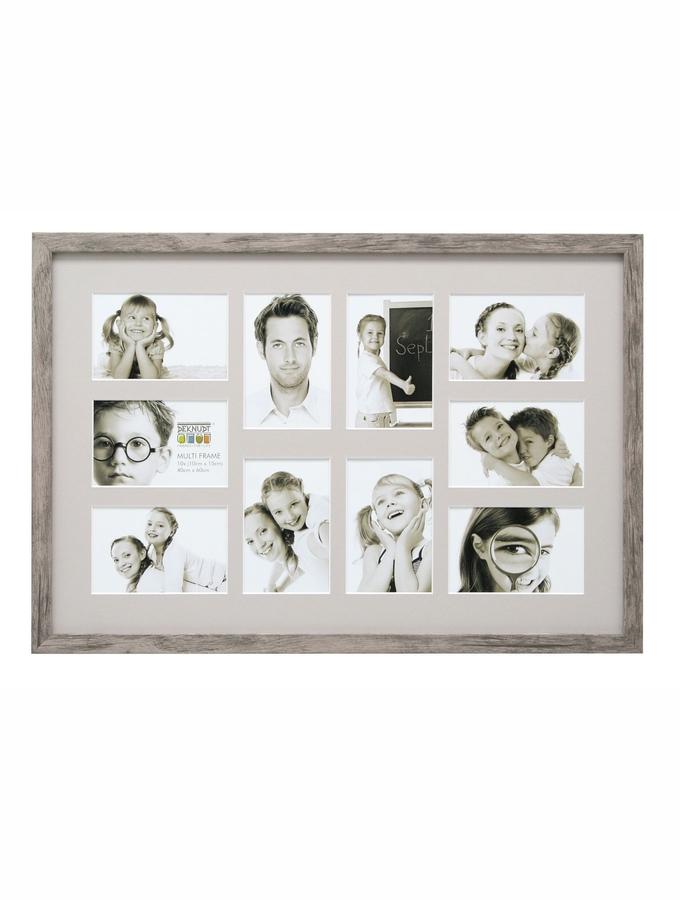 Deknudt Frames Multivue En Ton Bois Couleur Gris-beige Pour 10 Photos S45RH7 P10