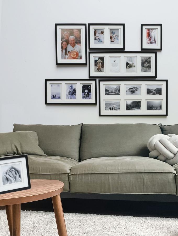 Deknudt Frames Multivue Noir Avec Passe-partout Double Pour 6 Photos S65KK2 P6