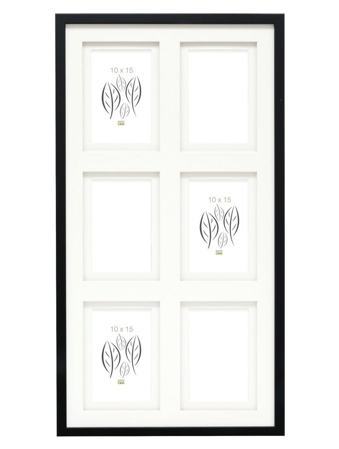 deknudt frames Multivue noir avec passe-partout double pour 6 photos S65KK2 P6