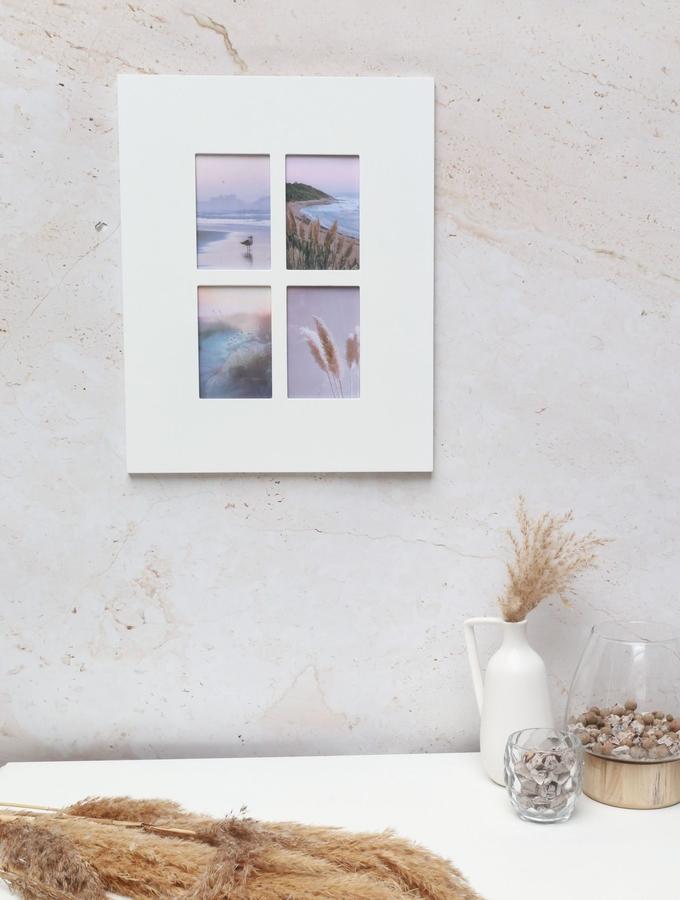 Deknudt Frames Multivue Plat En Blanc Pour 4 Photos S67CK1 P4B